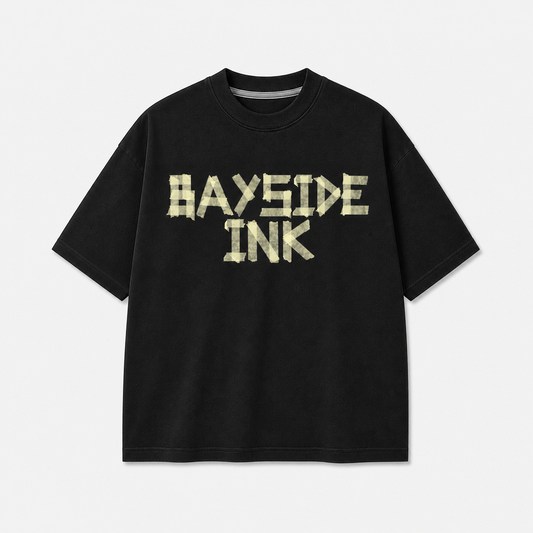 Tape Oversized Tshirt schwarz