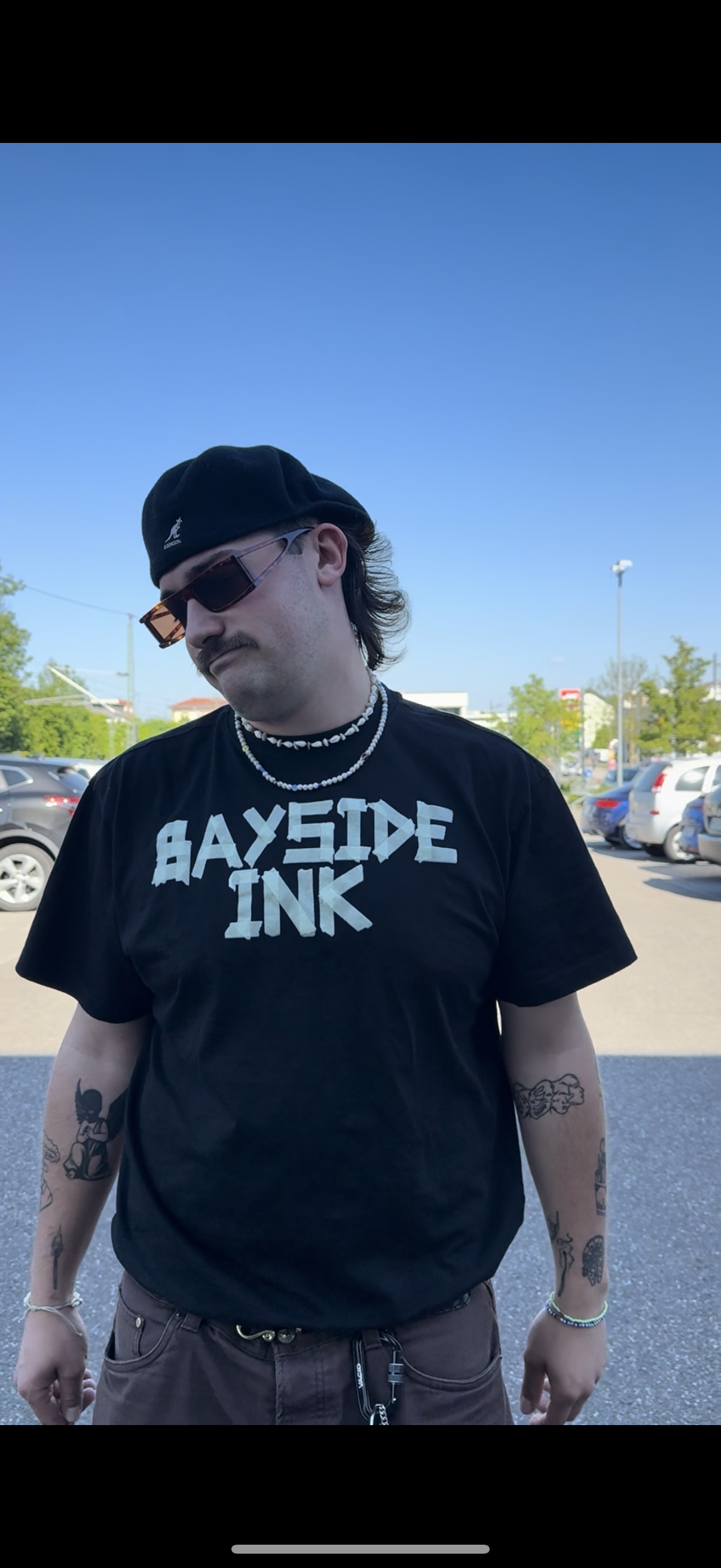 Tape Oversized Tshirt schwarz
